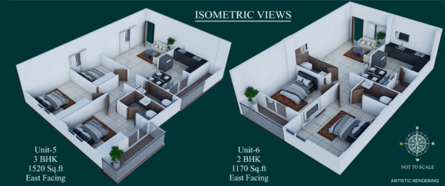 Isometric views of Elite Brookvale homes