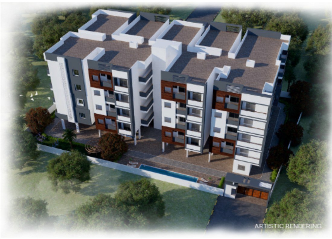Aerial architectural rendering of Elite Brookvale