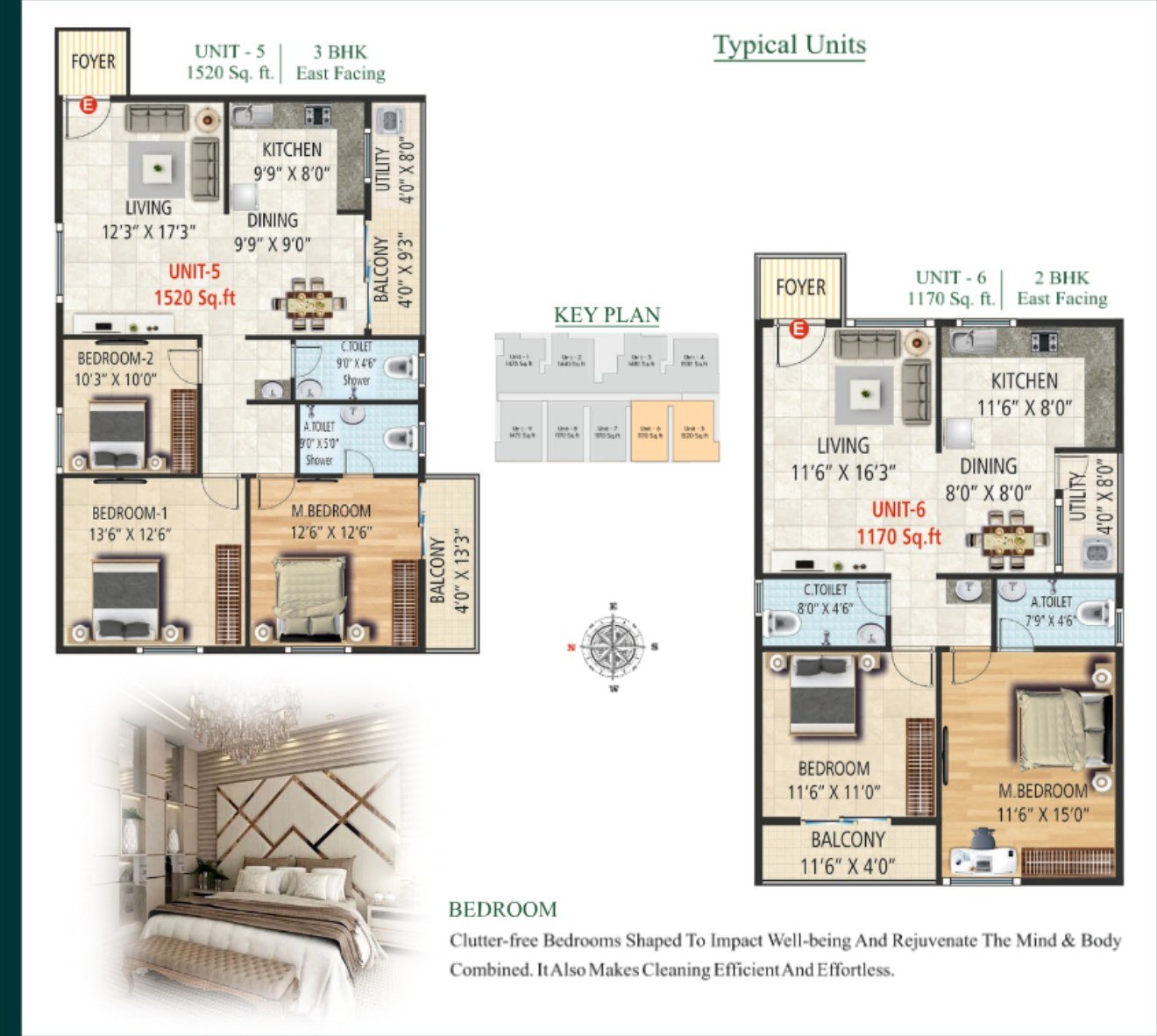 Elite Brookvale Unit 5 and Unit 6 floor plans