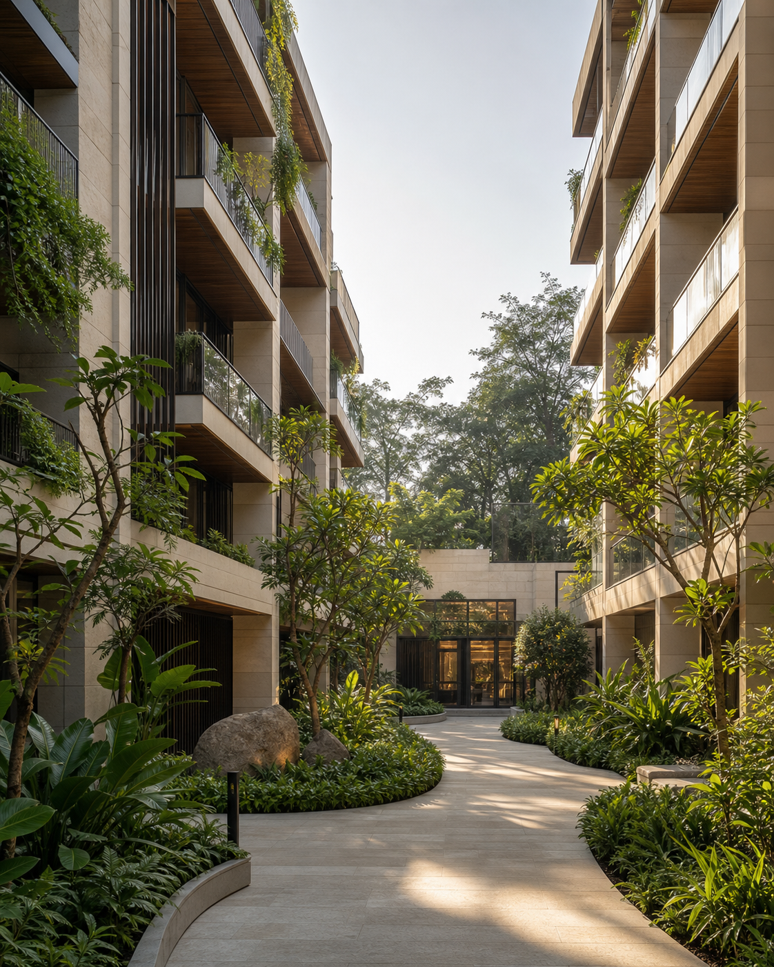 Landscaped residential community built by Elite Green Arc